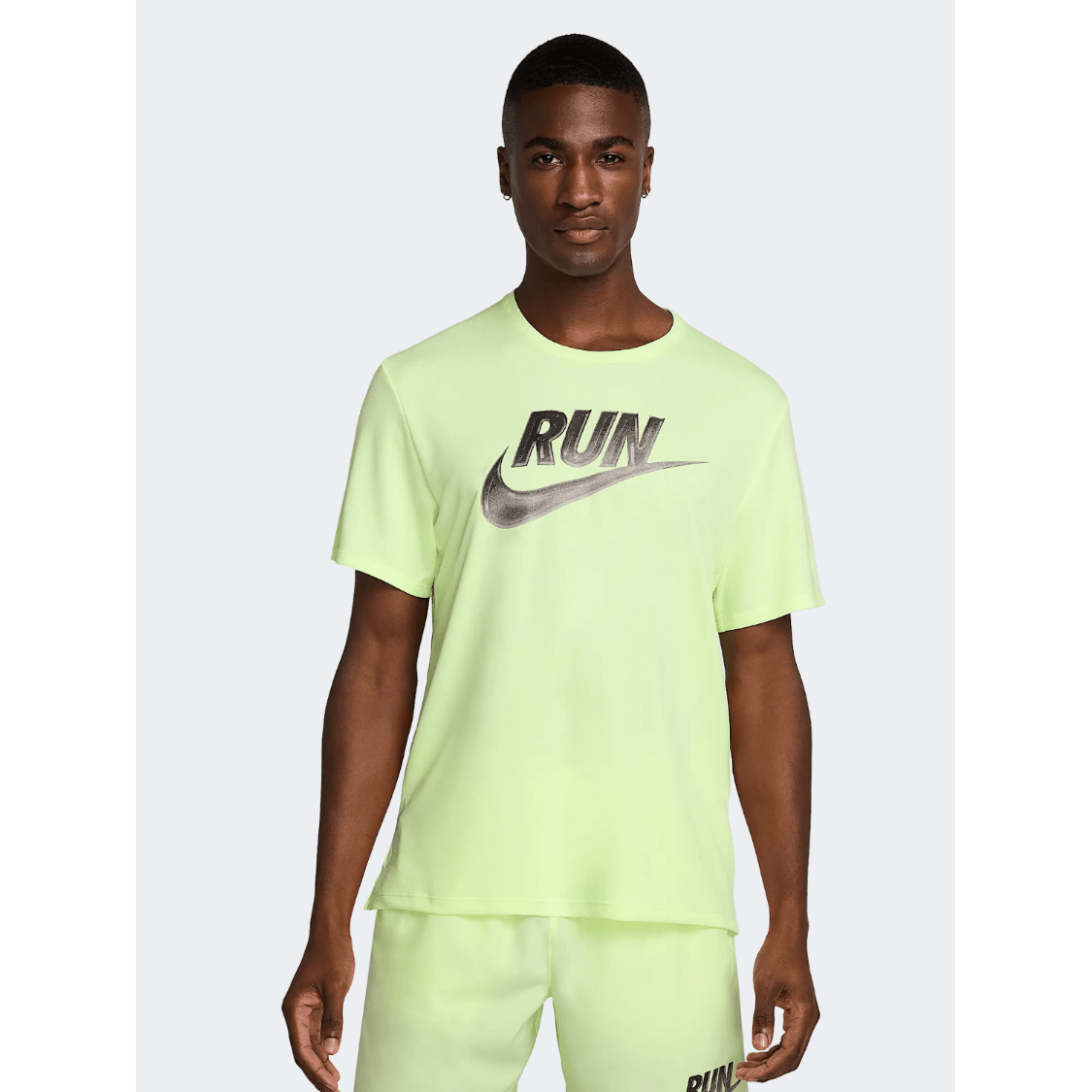 Nike Miler Run Energy Men Running T-Shirt Barely Volt - Medaid