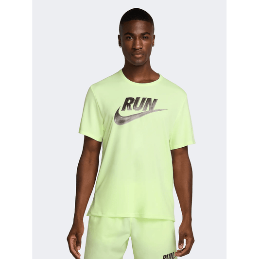 Nike Miler Run Energy Men Running T-Shirt Barely Volt - Medaid