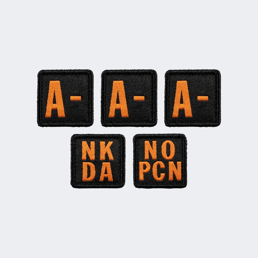 5-11 Blood Type Patch Kit Tactical Patches, Tags And Stickers Multi - Medaid