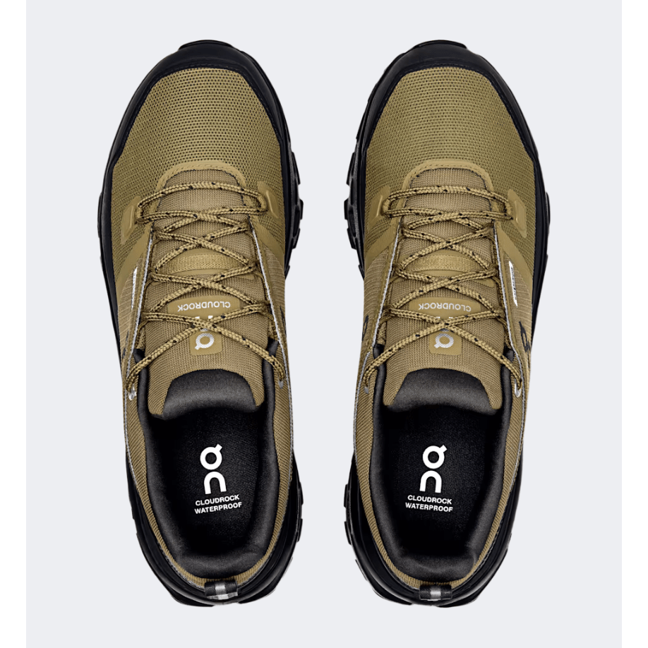 On Cloudrock Low Waterproof Men Hiking Shoes Hunter/Black - Medaid