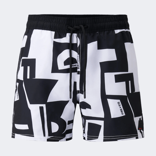 Fire And Ice Nelson Men Beach Swim Short Black - Medaid