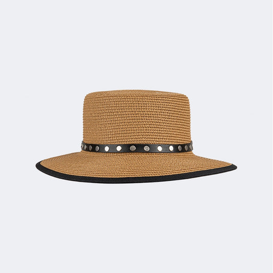 Oil And Gaz Stylish Women Beach Cordobes Hat Black/White - Medaid