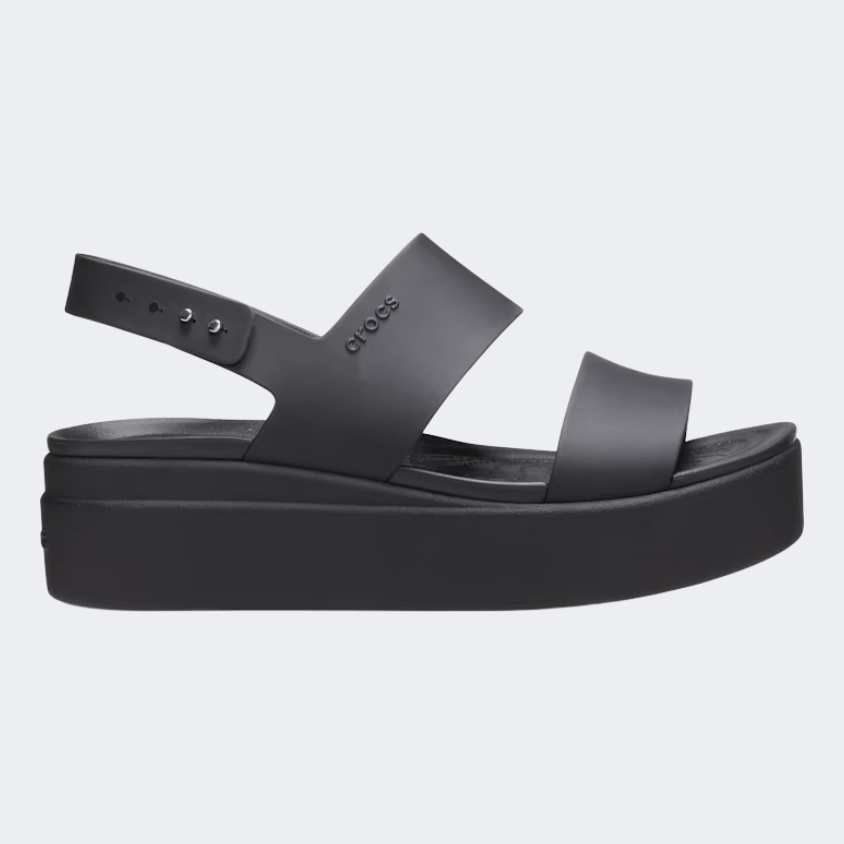 Crocs Brooklyn Low Wedge Women Lifestyle Sandal Black - Medaid
