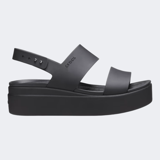 Crocs Brooklyn Low Wedge Women Lifestyle Sandal Black - Medaid