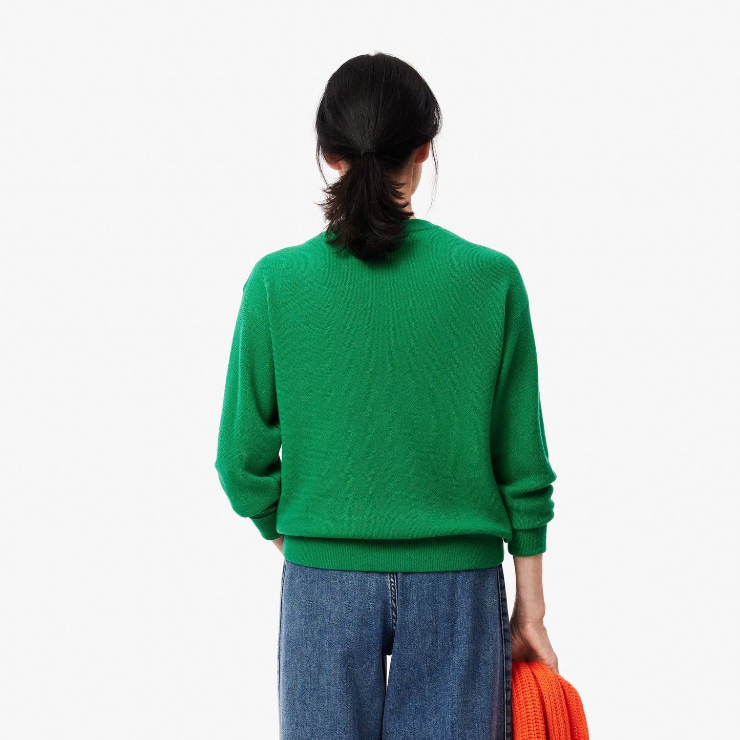 buy-relaxed-fit-carded-wool-moss-stitch-sweater-af9551-ldm-lebanon - Medaid
