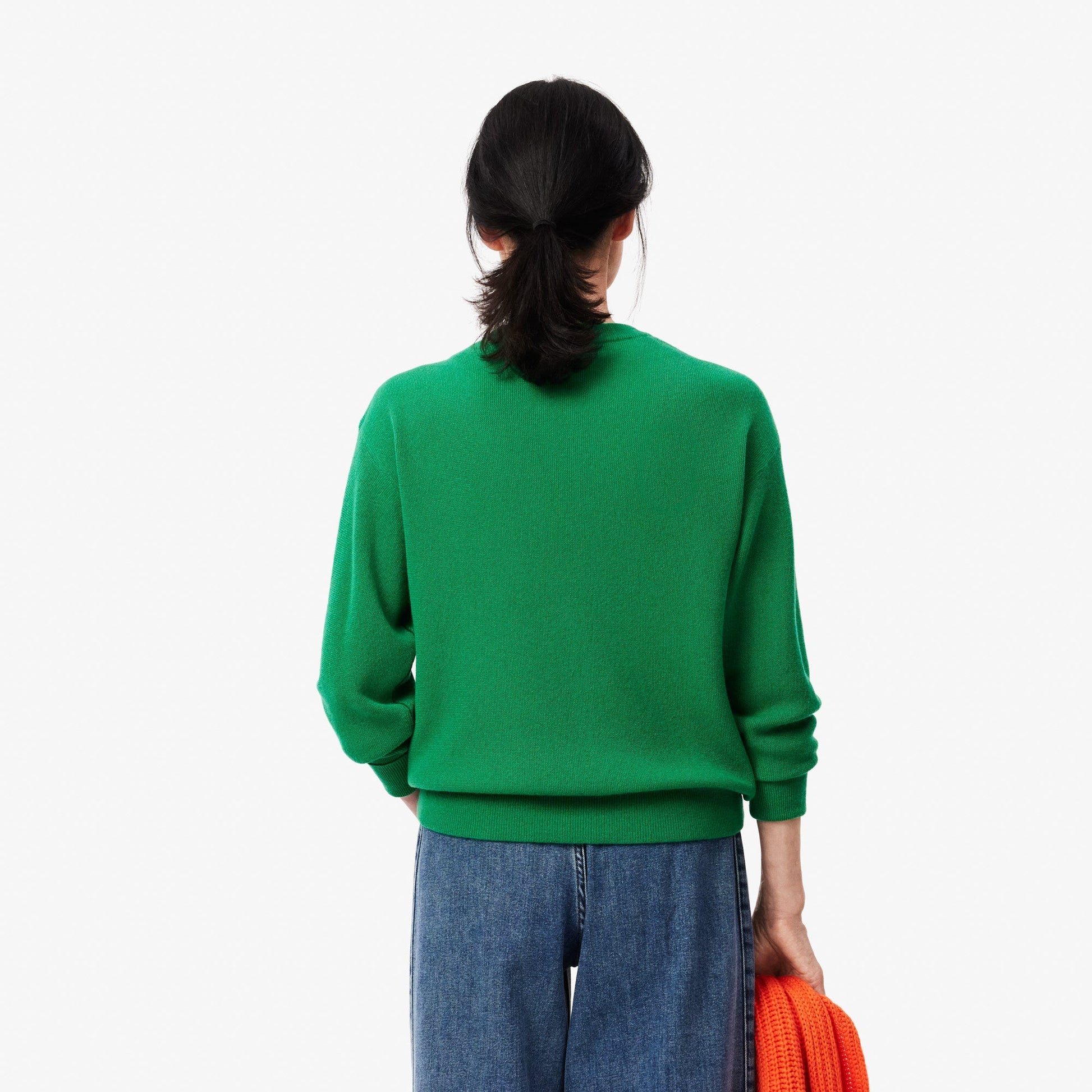 buy-relaxed-fit-carded-wool-moss-stitch-sweater-af9551-ldm-lebanon - Medaid