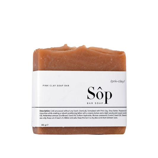 Sôp Pink Clay Face Soap Bar - Medaid