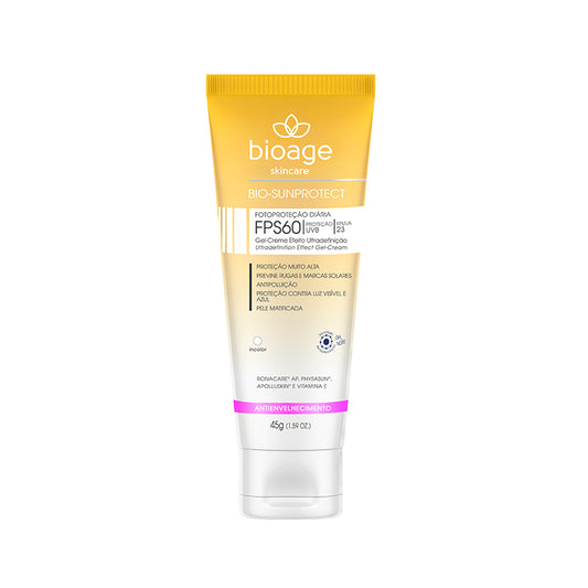 Bioage Sunscreen Bio-sunprotect Spf60 Anti-aging Incolor 45g - Medaid