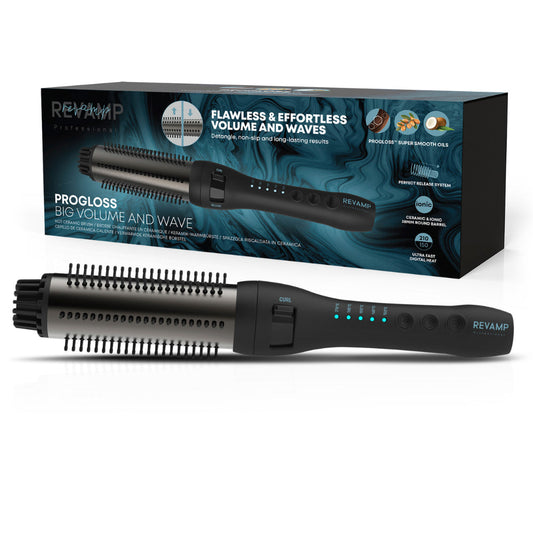 Revamp Progloss Perfect Finish Big Volume and Wave Hot Hair Styling Brush - Medaid
