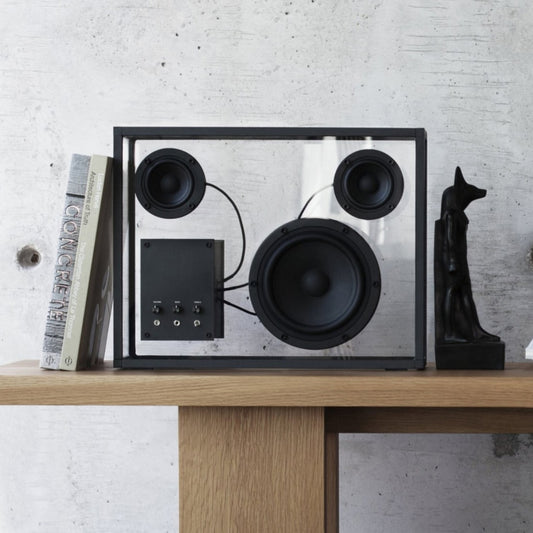 34 CM Large Tempered Glass Speaker with AUX Portable Speaker - Medaid