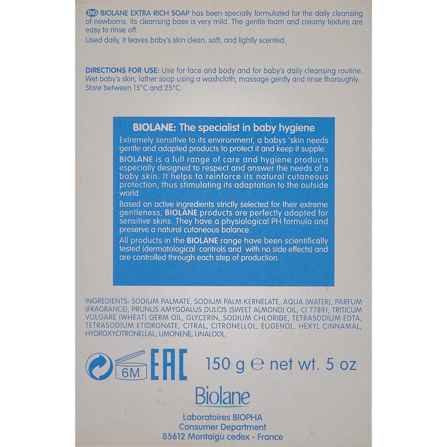 Biolane baby - kids Extra rich soap - Medaid - Lebanon