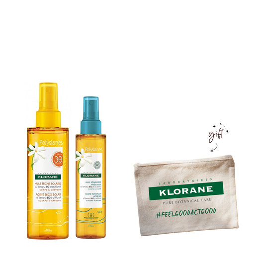 Klorane After Sun Hair Repair Bundle + Gift Pouch - Medaid