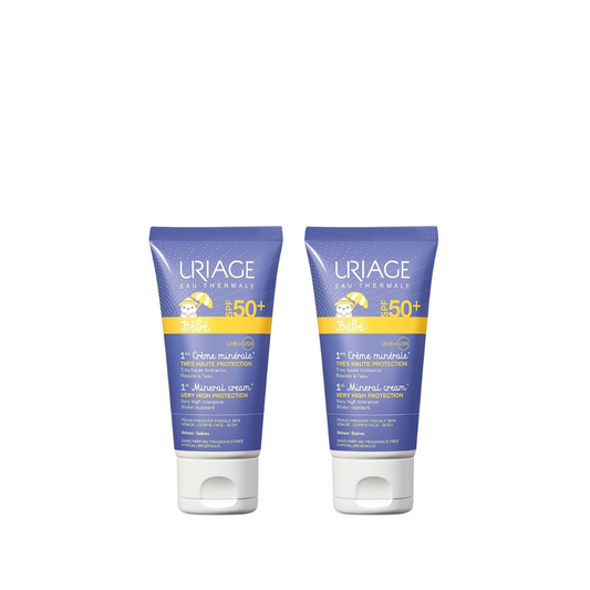 Uriage Baby 1st Mineral Cream SPF50 50ml Duo At 15% Off - Medaid