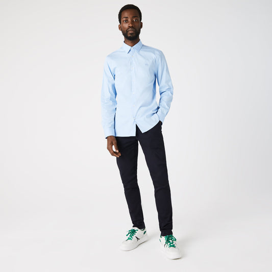 Men's Lacoste Slim Fit French Collar Cotton Poplin Shirt - CH5253 - Medaid International