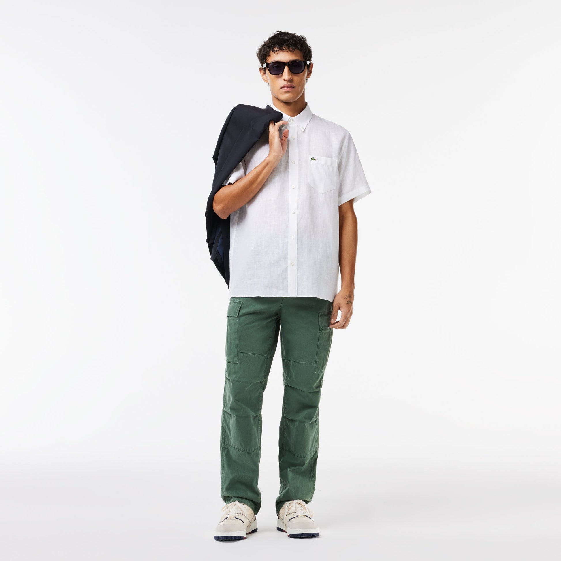 Men’s Lacoste Short Sleeve Linen Shirt - CH5699 - Medaid International
