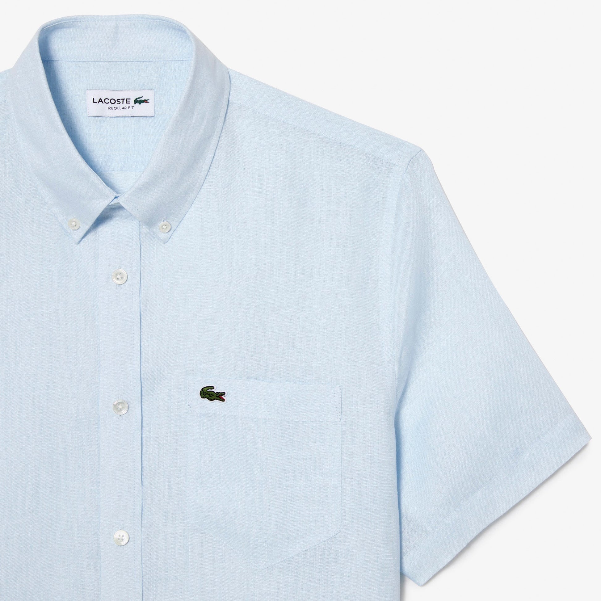 Men’s Lacoste Short Sleeve Linen Shirt - CH5699 - Medaid International