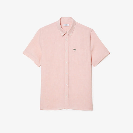 Men’s Lacoste Short Sleeve Linen Shirt - CH5699 - Medaid International