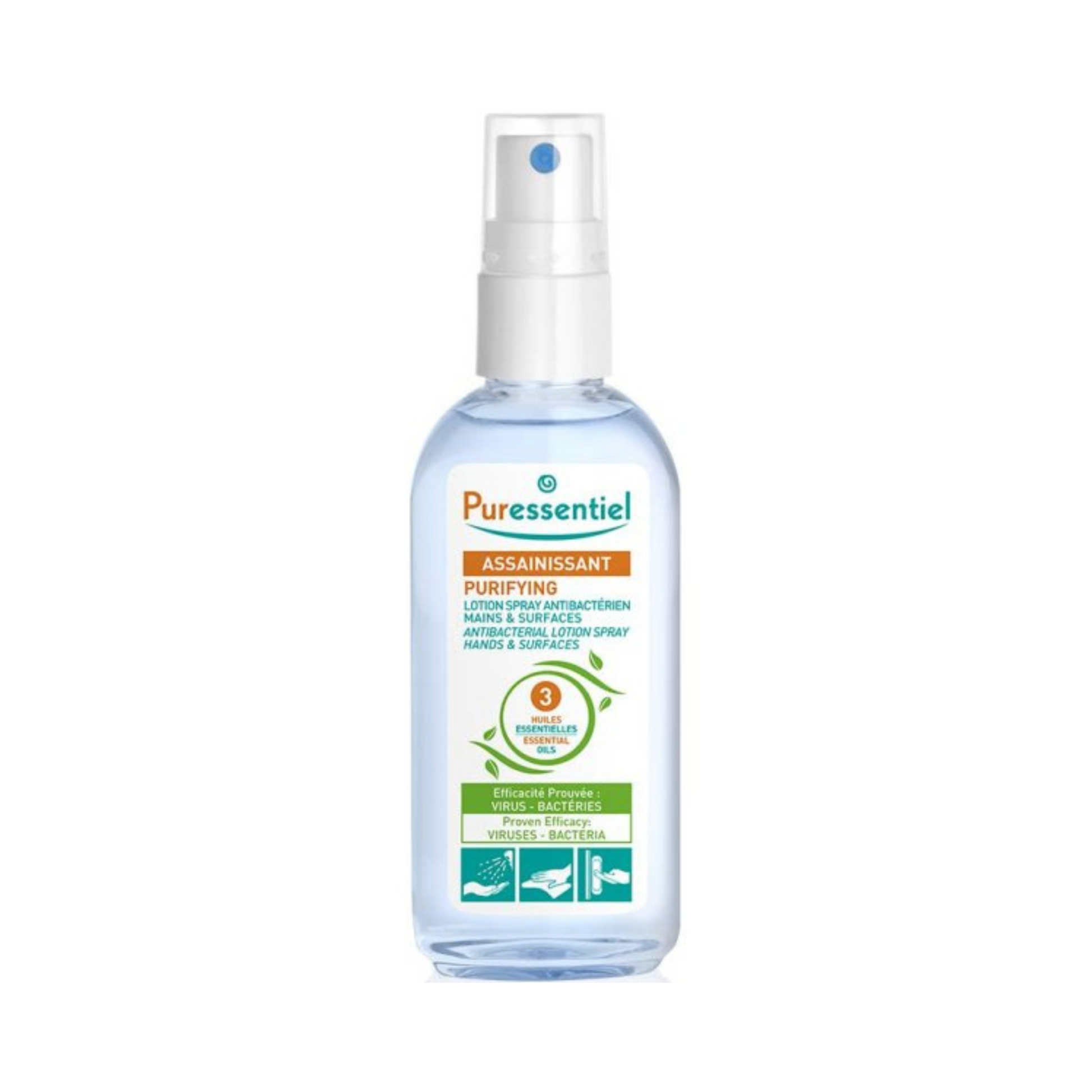 Puressentiel - Purifying Antibacterial Lotion Spray Hands & Surfaces 80ml - Medaid