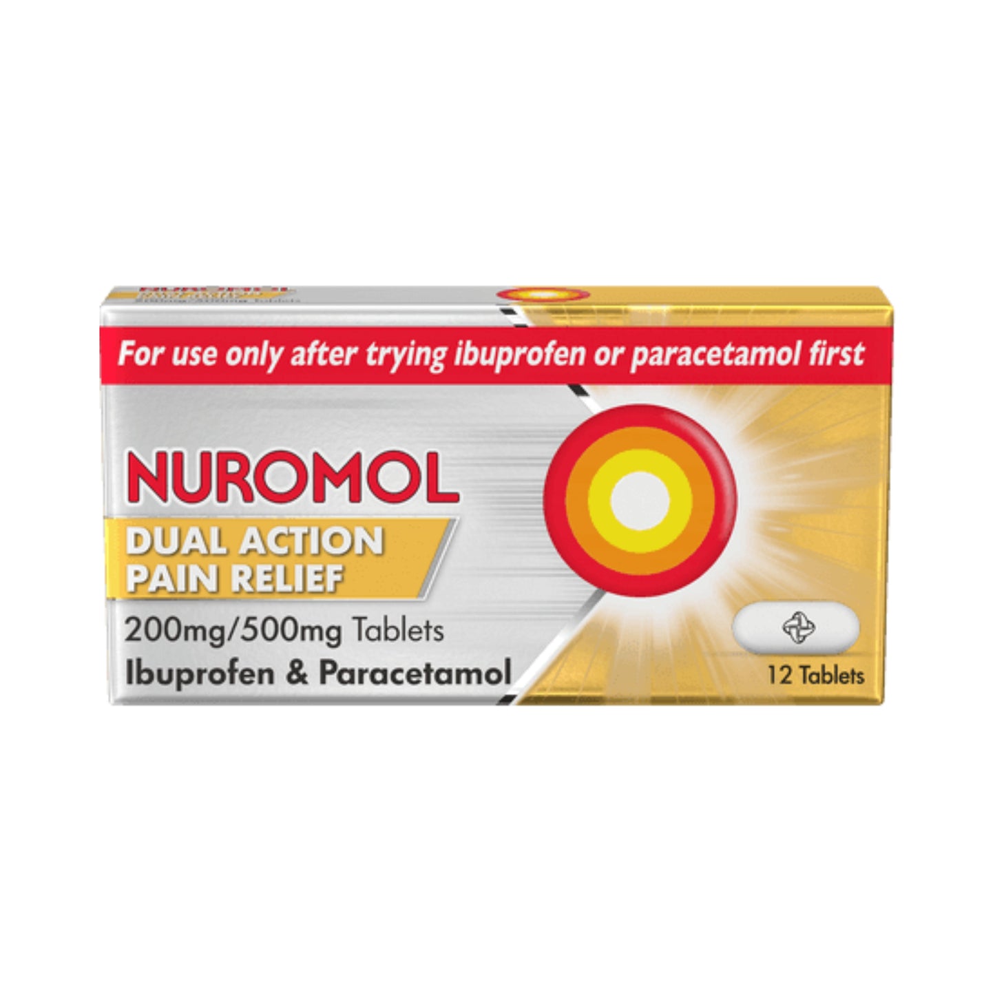 Nuromol - Dual Action Pain Relief 200mg/500mg Ibuprofen & Paracetamol - Medaid