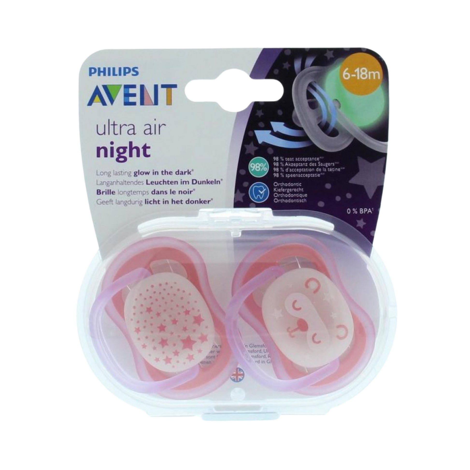 Avent - Ultra Air Night Soother 6-18m - Medaid