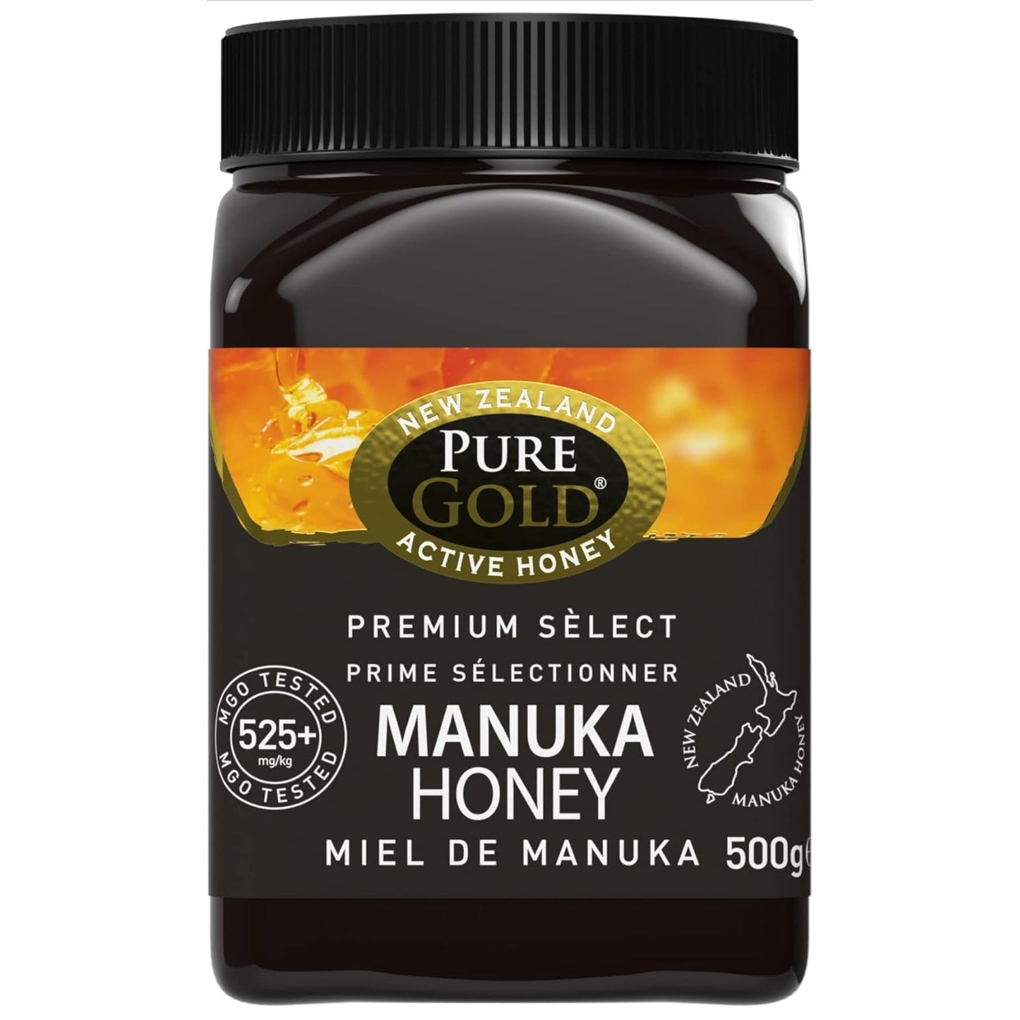 Manuka Honey 525+ MGO Certified Pure Gold Premium Manuka Honey 500g, (packaging may vary) - Medaid