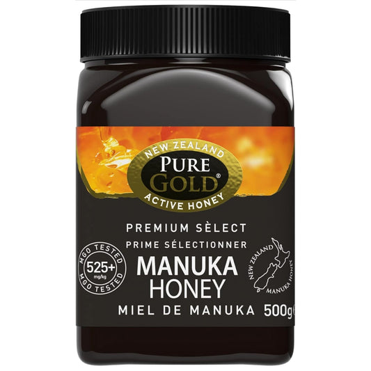Manuka Honey 525+ MGO Certified Pure Gold Premium Manuka Honey 500g, (packaging may vary) - Medaid