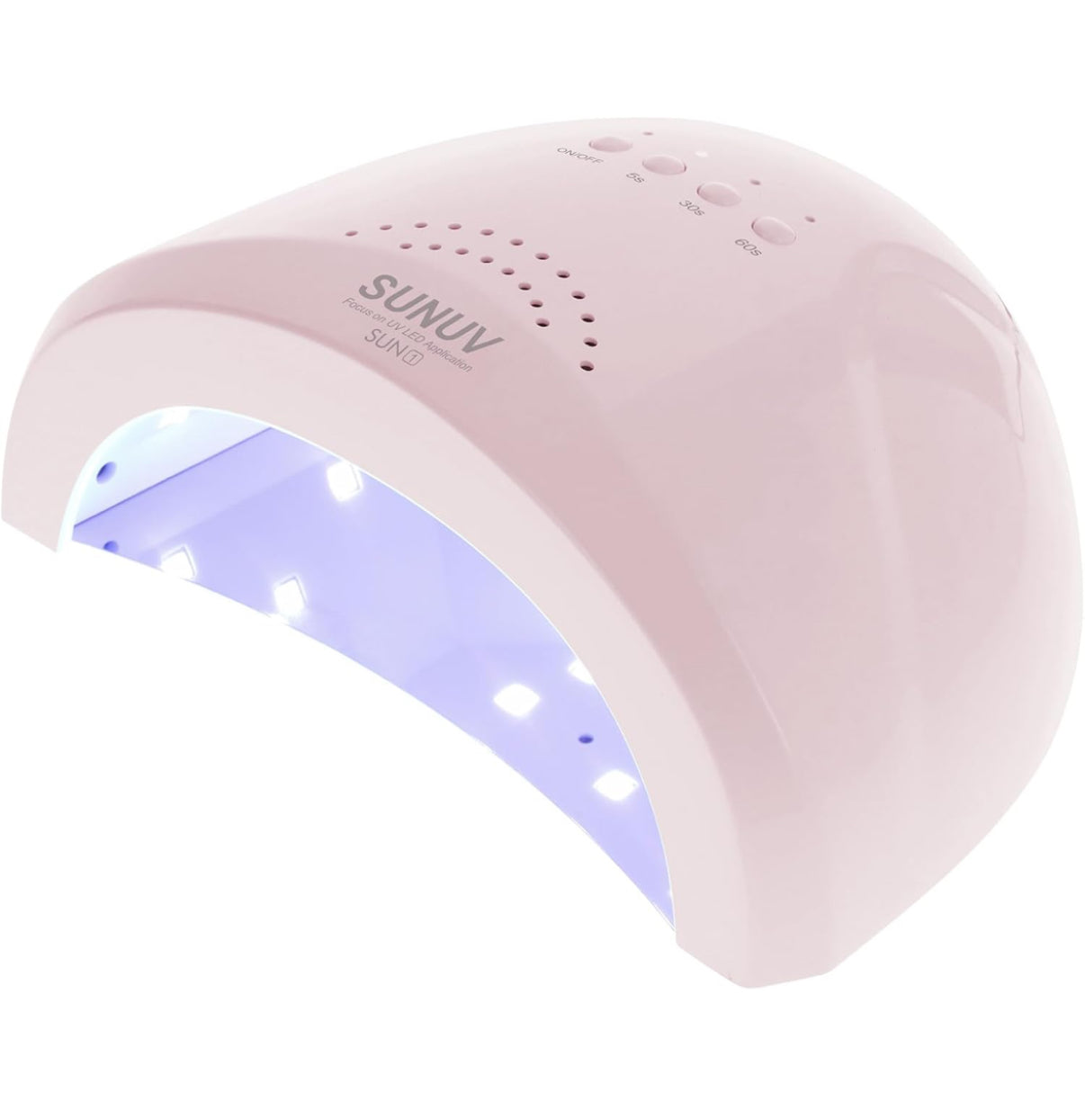 SUNUV 48W UV Light for Gel Nails, UV Dryer for Gel Polish with 3 Timer Settings Professional LED Nail Lamp Art Tools Auto Sensor SUNone Pink - Medaid