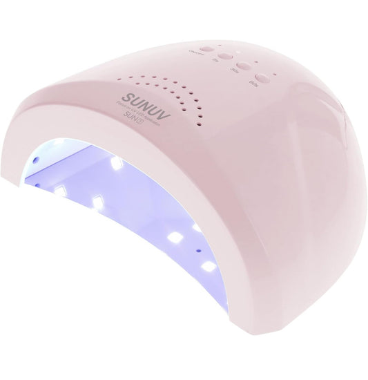 SUNUV 48W UV Light for Gel Nails, UV Dryer for Gel Polish with 3 Timer Settings Professional LED Nail Lamp Art Tools Auto Sensor SUNone Pink - Medaid