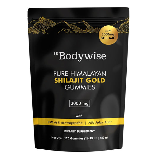 Be Bodywise Pure Himalayan Shilajit Gummies Gold I No Added Sugar I Ashwagandha - Medaid