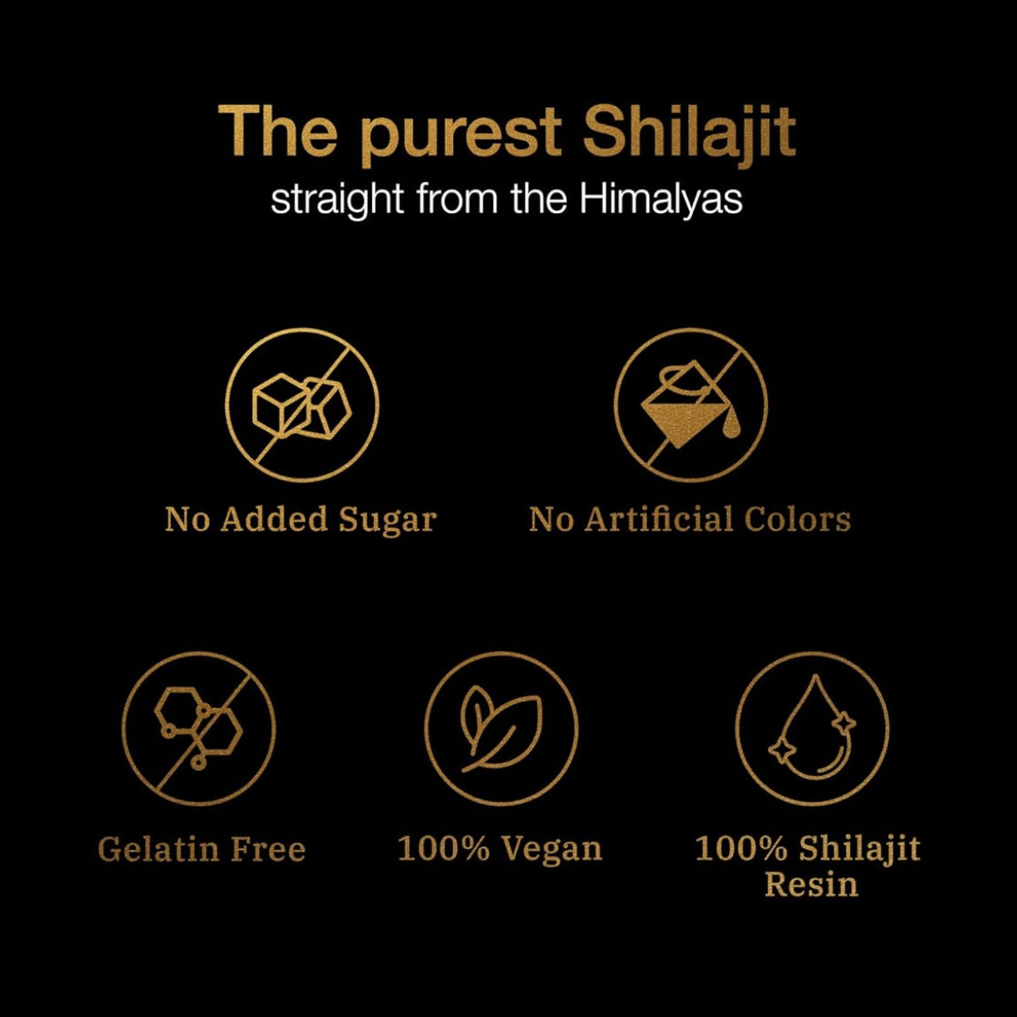 Be Bodywise Pure Himalayan Shilajit Gummies Gold I No Added Sugar I Ashwagandha - Medaid