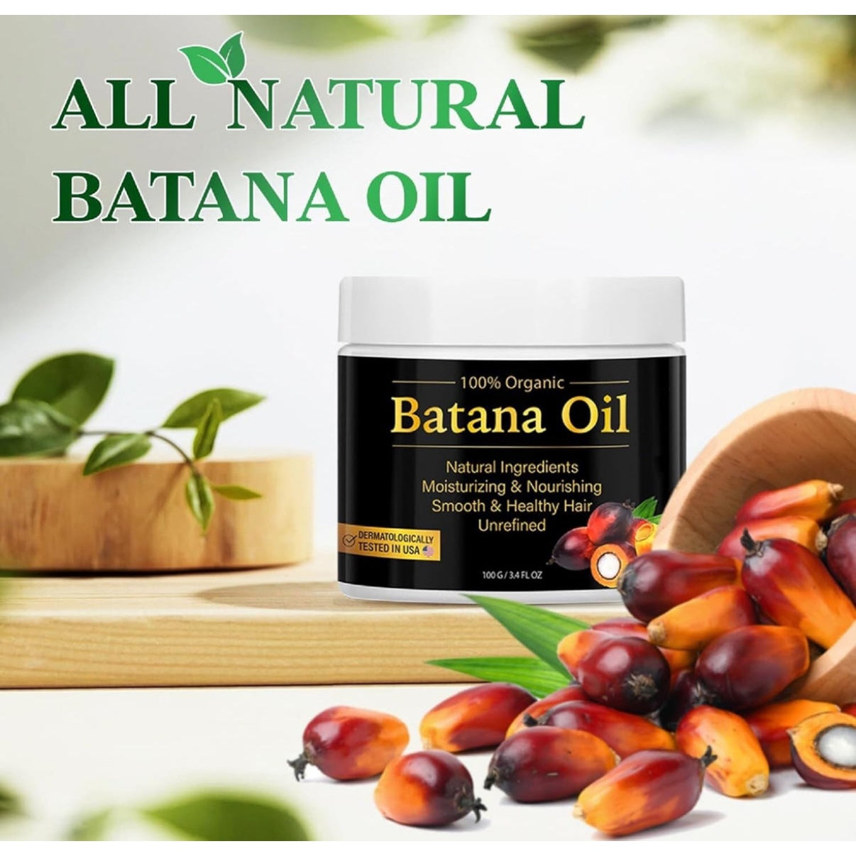 WHITE GAINS Batana Oil Hair Cream - 100% Natural Batana Oil to Prevent Hair Loss, Eliminate Split Ends, Repair Damaged Hair - Organic Hair Growth Serum for Men & Women, Thick Hair Growth from Honduras - Medaid