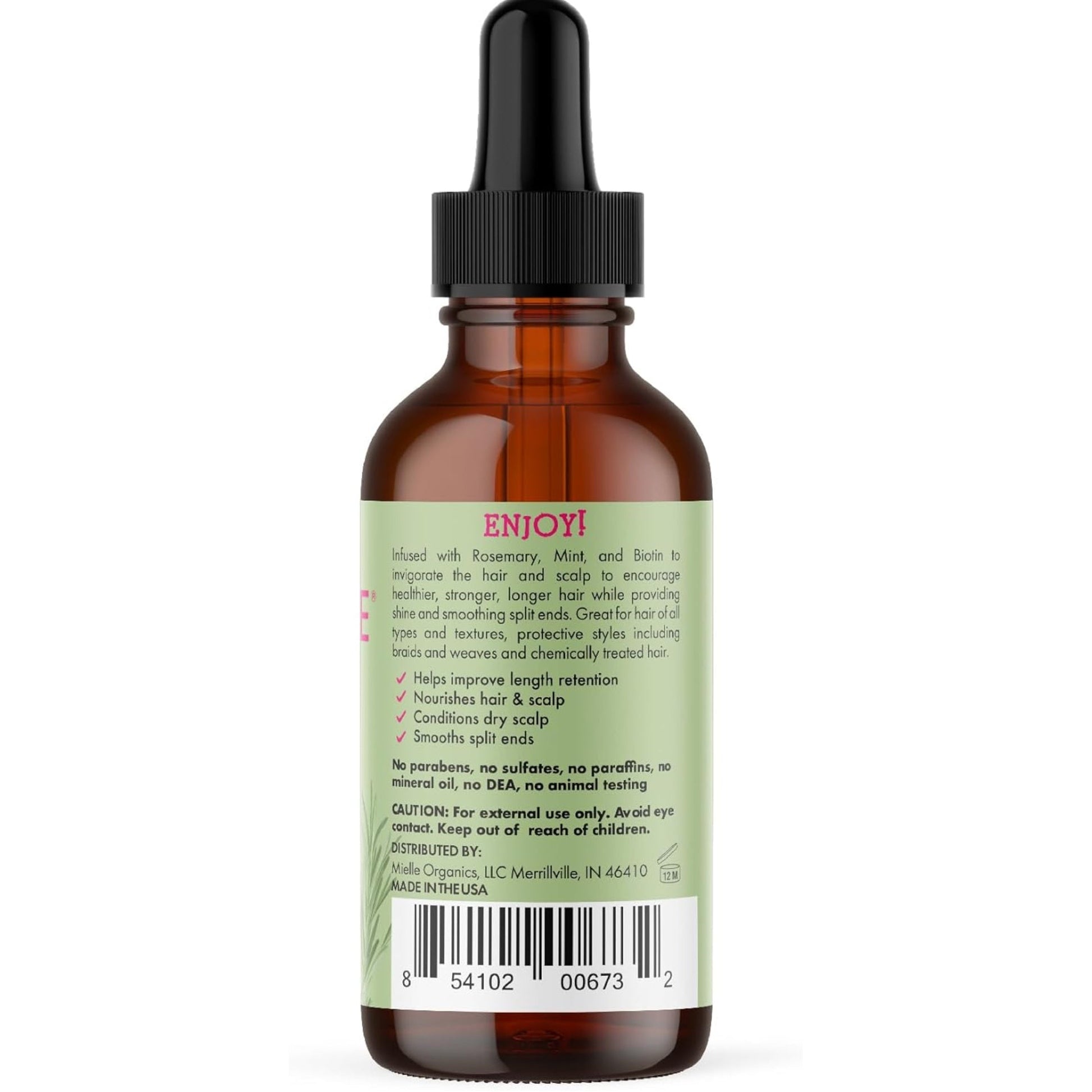 Mielle Organics MIELLE - ROSEMARY MINT, SCALP & HAIR OIL, INFUSED W/BIOTIN & ENCOURGES GROWTH - Package may vary - Medaid