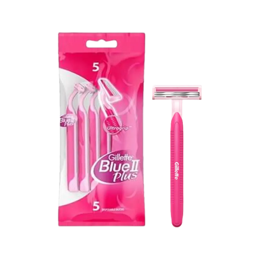 Gillette Blue 2 Plus Ultra Grip Disposable Razors For Women - 5Pcs - Medaid