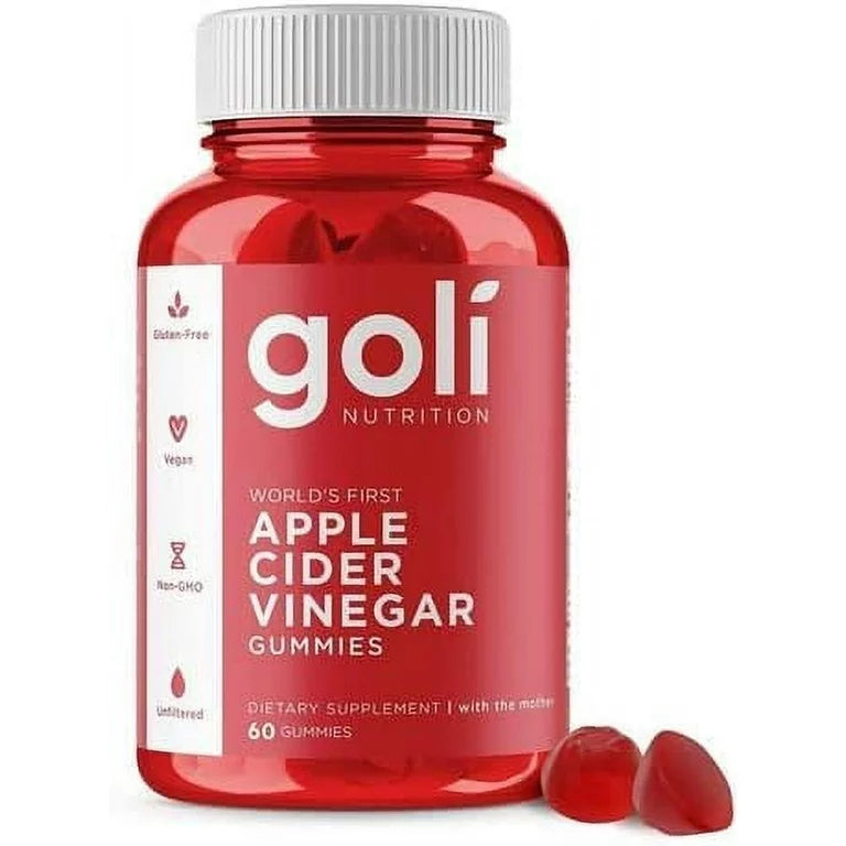 Goli Apple Cider Vinegar Gummy Vitamins - 60 Count - Vitamin B12, Gelatin-Free, Gluten-Free, Vegan & Non-GMO - Medaid - Lebanon