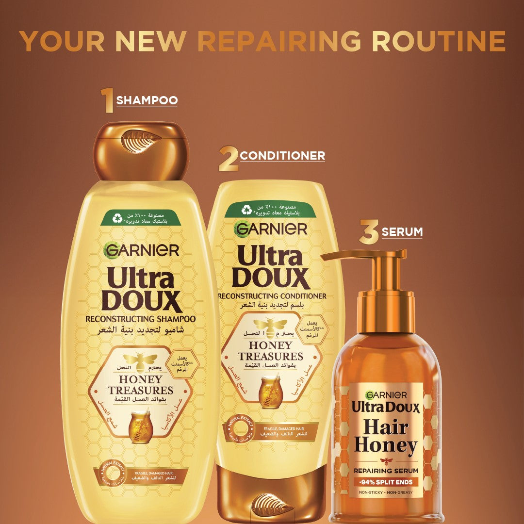Garnier Ultra Doux Honey Treasures Repairing Serum for Damaged Hair 115ml - Medaid