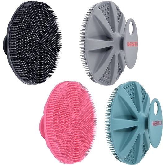 INNERNEED Soft Silicone Body Scrubber Shower Brush- Family Pack ( Set of 4 ) - Medaid