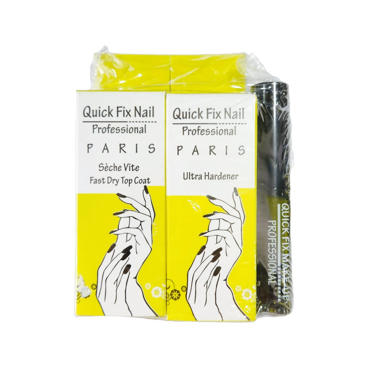 Quick fix ultra nail hardener + fast dry top coat + FREE quick fix black eyeliner - Medaid