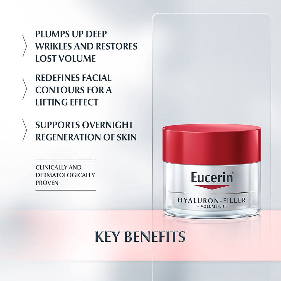 Eucerin Hyaluron Filler + Volume Lift Anti Age Night Cream - Medaid - Lebanon