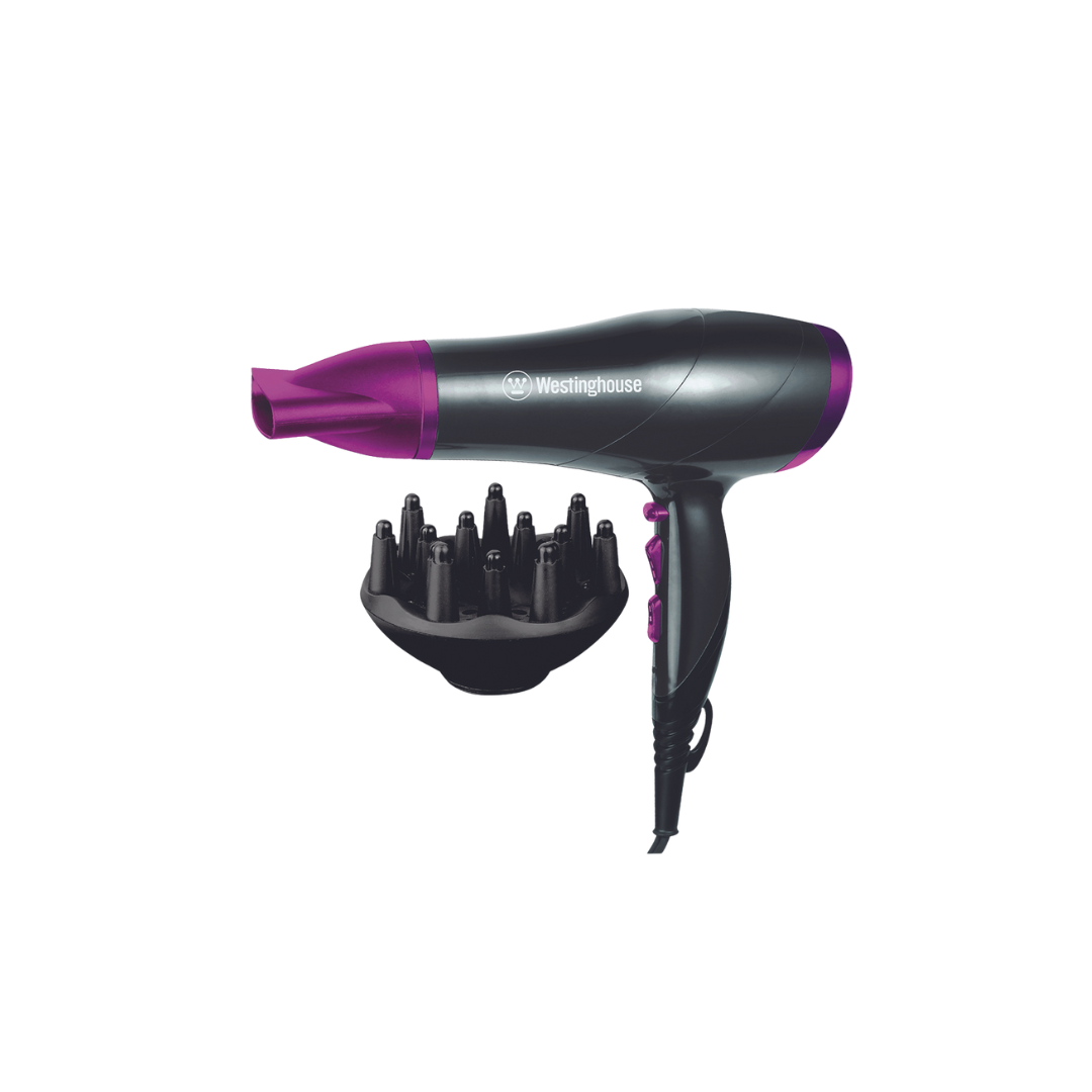 Westinghouse Ionic Hair Dryer with Adjustable Heat and Diffuser 2200 Watt - WH1125 - Medaid
