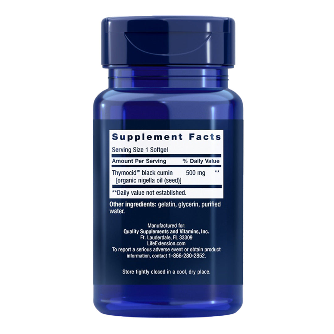 Life extension Black Cumin Oil 60 Softgels - Medaid