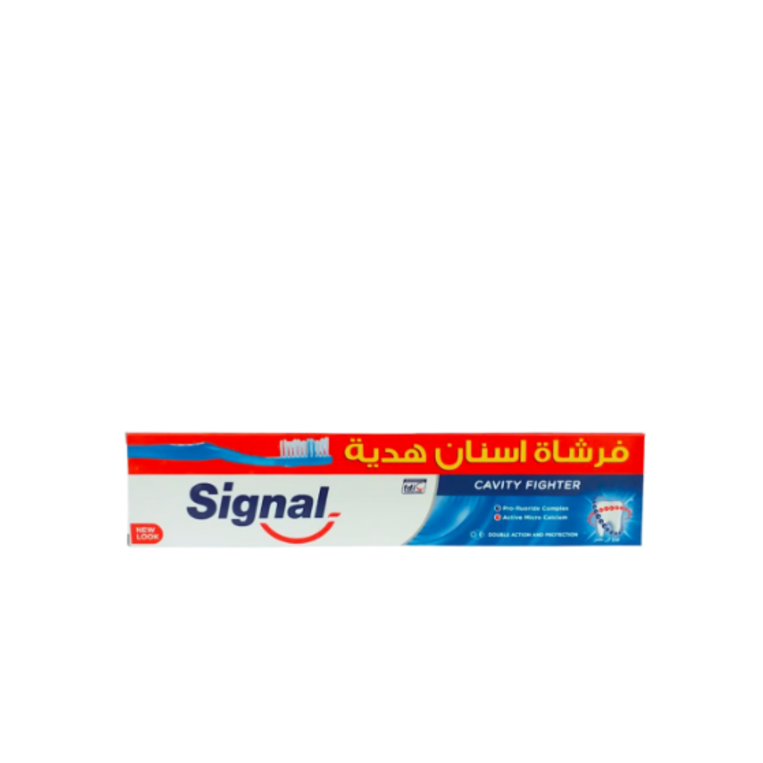 Signal Toothpaste Cavity Fighter 120ml + Toothbrush Gift - Medaid