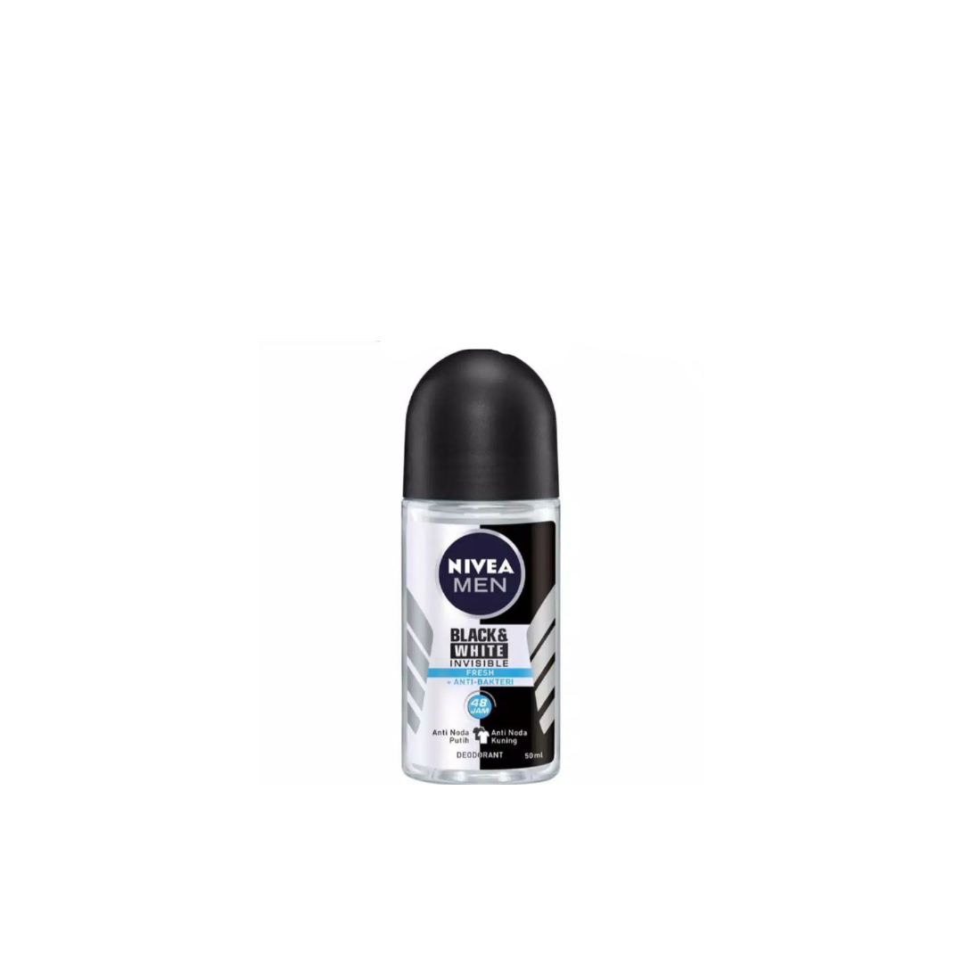 Nivea Black & White Invisible Fresh Deodorant Roll-On For Men 50ml - Medaid