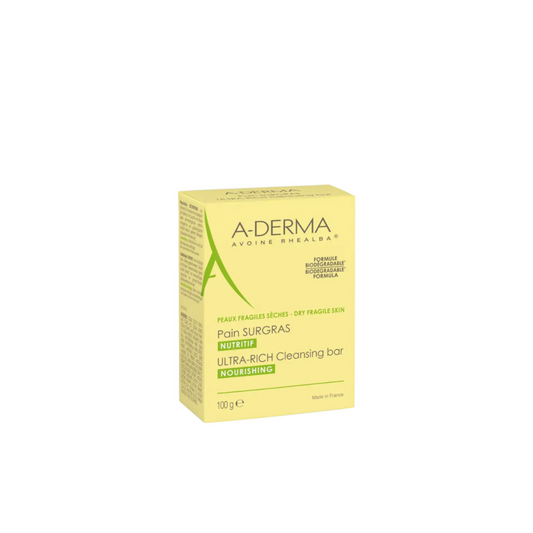 A-Derma Ultra-Rich Cleansing Bar For Sensitive Skin 100g - Medaid