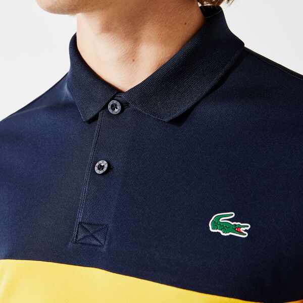 Men’s Lacoste SPORT Colourblock Breathable Resistant Regular Fit Polo Shirt - DH6932 - Medaid International
