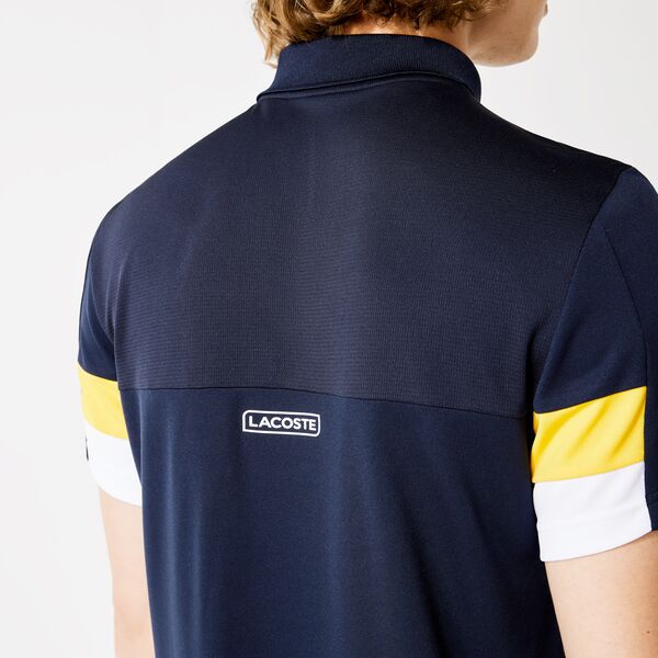 Men’s Lacoste SPORT Colourblock Breathable Resistant Regular Fit Polo Shirt - DH6932 - Medaid International