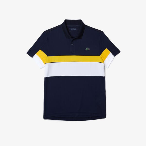 Men’s Lacoste SPORT Colourblock Breathable Resistant Regular Fit Polo Shirt - DH6932 - Medaid International