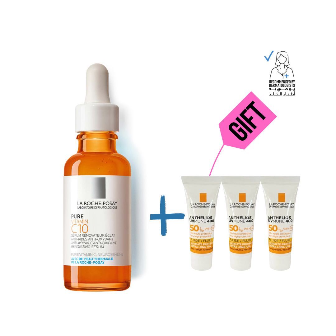 Pure Vitamin C Anti Aging Face Serum + X3 anthelioas 3ml - Medaid
