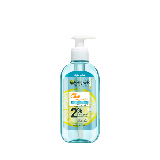 Garnier Fast Clear [2%] Salicylic Acid & Vitamin C - Anti-Acne Gel Wash 200ml - Medaid