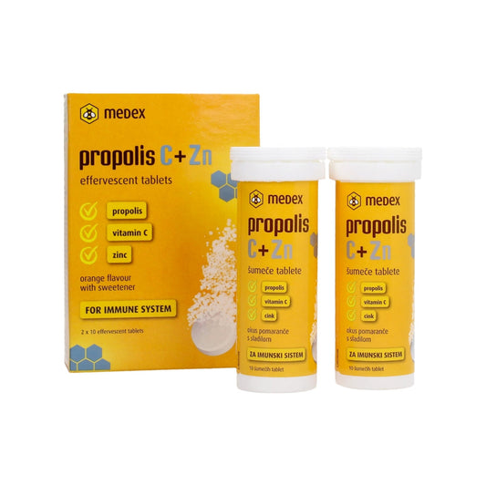 Medex Propolis C + Zn 20 Effervescent Tablets - Medaid