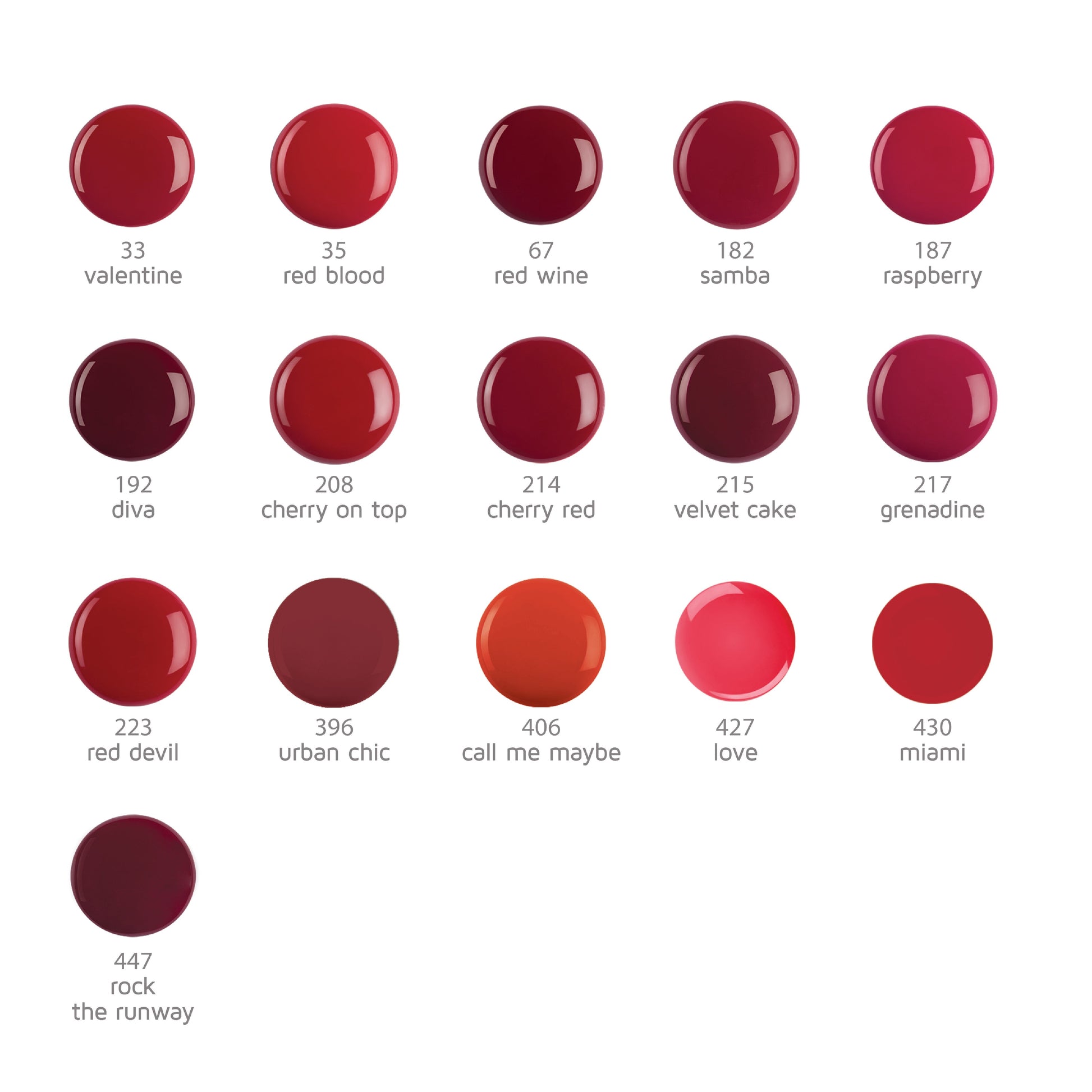 Dali Cosmetics Nail Polish - Reds - Medaid